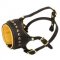 Open Nose Studded Leather Newfoundland Muzzle With Nappa Padding