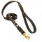 Studded Leather Newfoundland Leash for Dog Walking and Training
