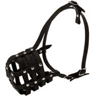 Walking and Training Leather Cage Newfoundland Muzzle