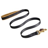 No Rubbing Nylon Newfoundland Leash with Support Leather Material on the Handle