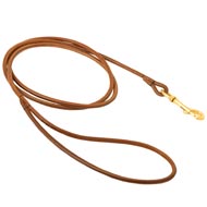 Round Leather Newfoundland Leash for Dog Shows