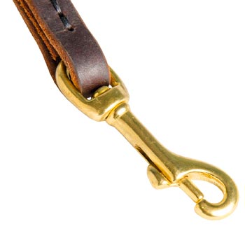 Newfoundland Leash Leather with Brass Snap Hook for  Collar Clasping