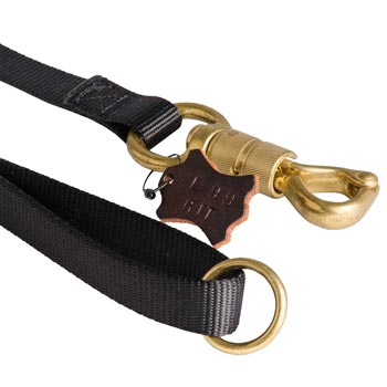 Newfoundland Leash Nylon Special Design with Securely Stitched Brass Snap Hook